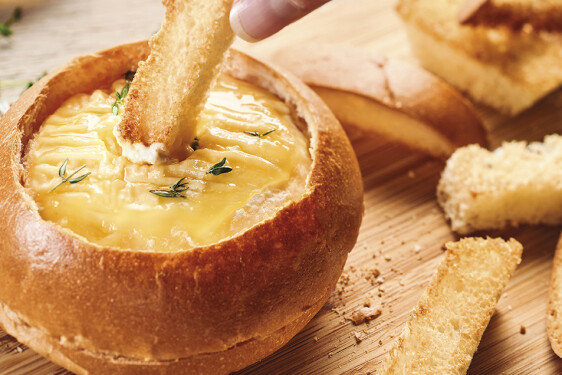 Camembert four mouillette